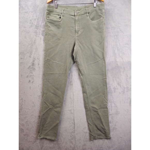 Faherty Jeans Mens 36x32.5 Green Soft Denim Cotton Blend Stretch 5 Pocket - Picture 1 of 8